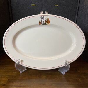 Disney World Lady & the Tramp Platter Plate Dish Tonys Restraurant Disney World